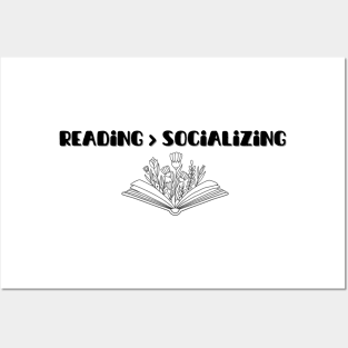 Reading over socializing | introvert gift idea Posters and Art